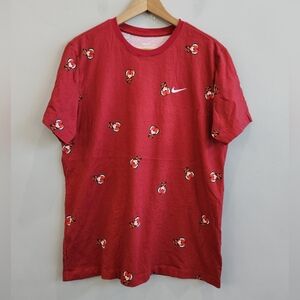 Nike Tiger Woods Men’s Size Large Shirt Red Frank Clubhead All Over Print